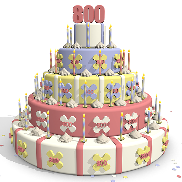 Geburtstagstorte zum 800 Jahre Geburtstag